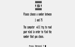 How - A  Mathematical Trick atari screenshot